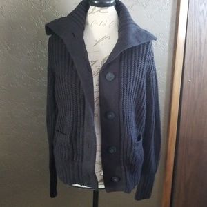 Knitted black sweater